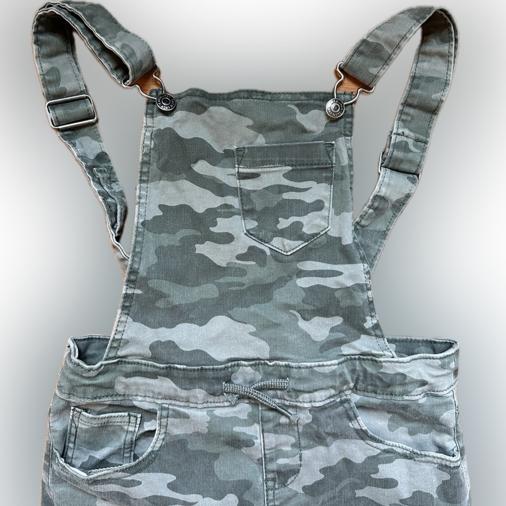 Stretch Denim Camo Overalls - Picture 2 of 6